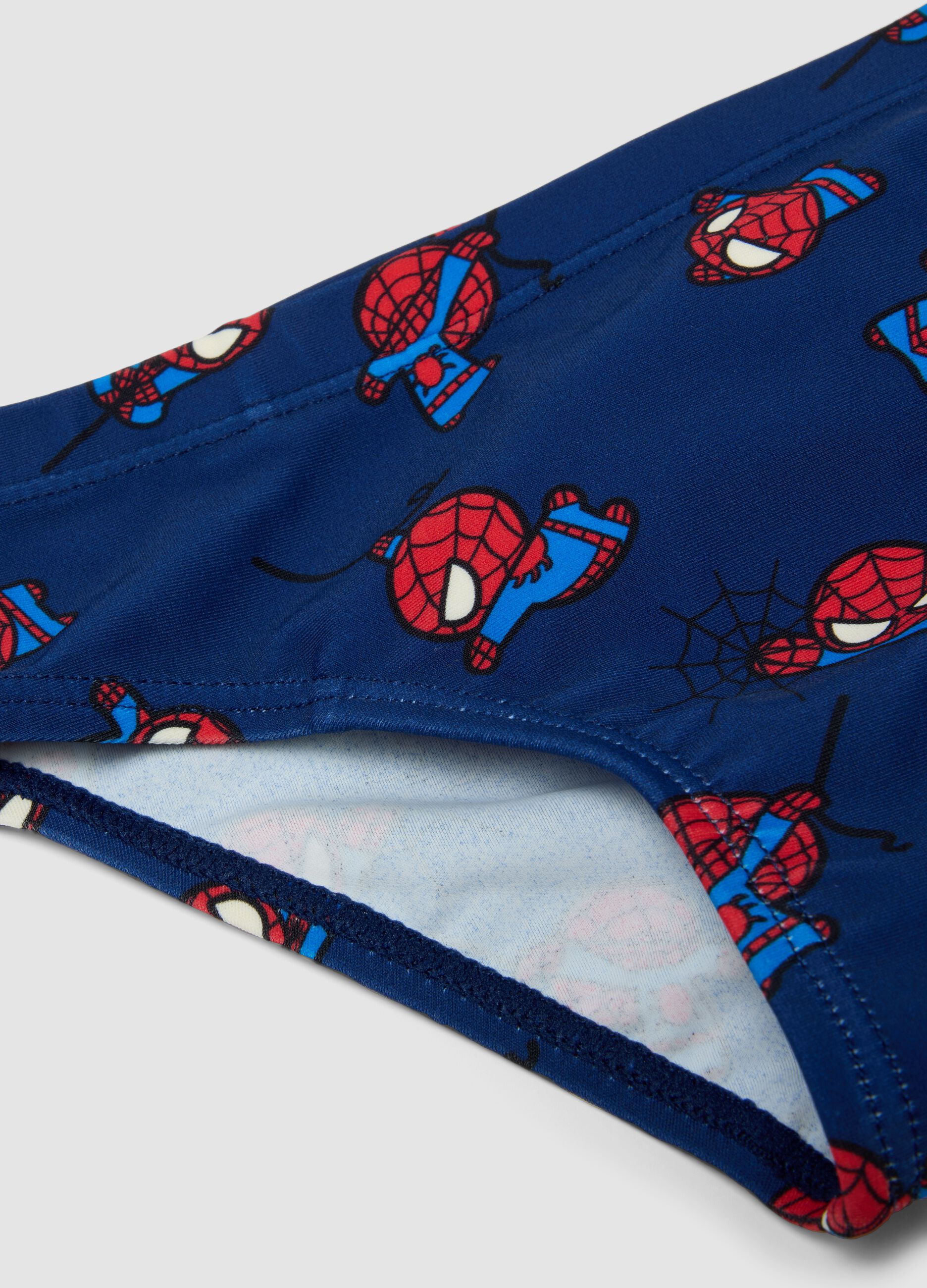 Blue Spider-Man Print Swim Briefs for Boys