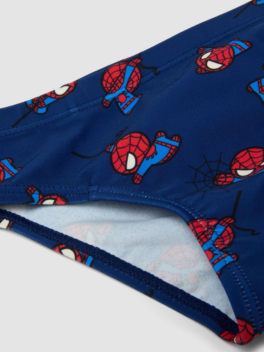 Blue Spider-Man Print Swim Briefs for Boys_3