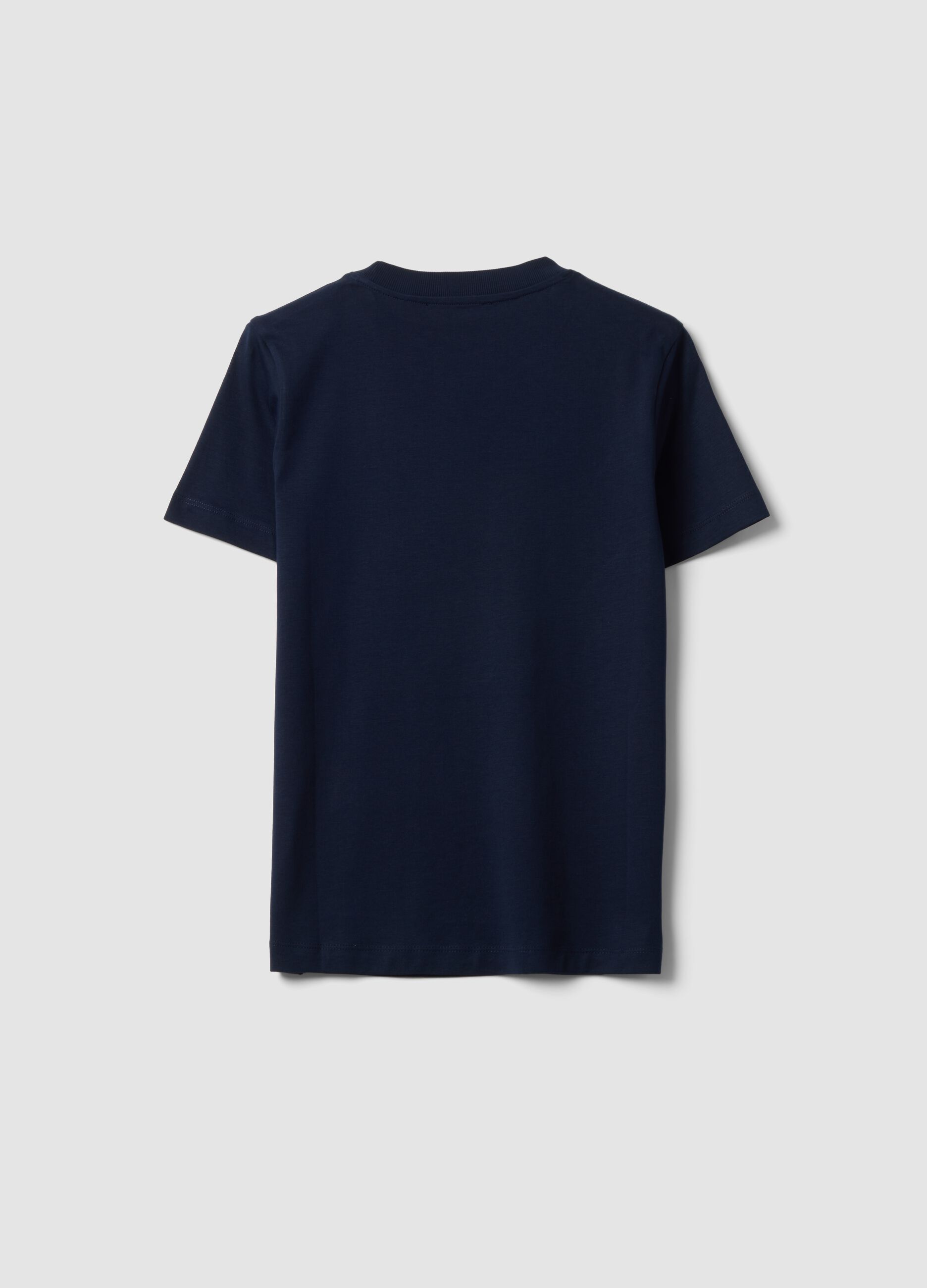 Blue Supima cotton short-sleeve regular-fit T-shirt