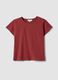 Red pure cotton short-sleeve T-shirt, regular fit_4