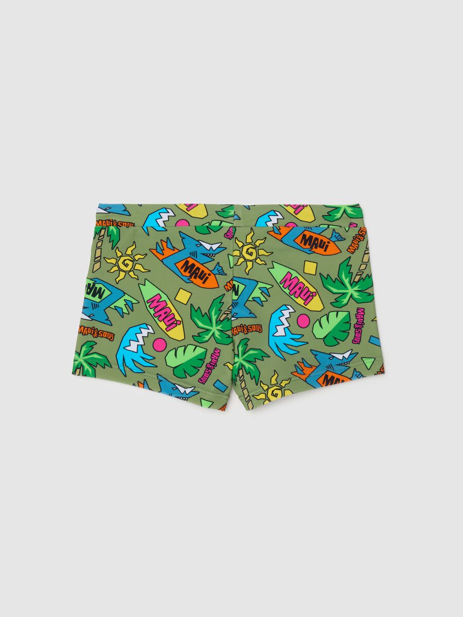 Children's multicolour swimwear in stretchy blend with elastic band_1