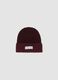 Cappellino rosso in lana elasticizzata a coste_0