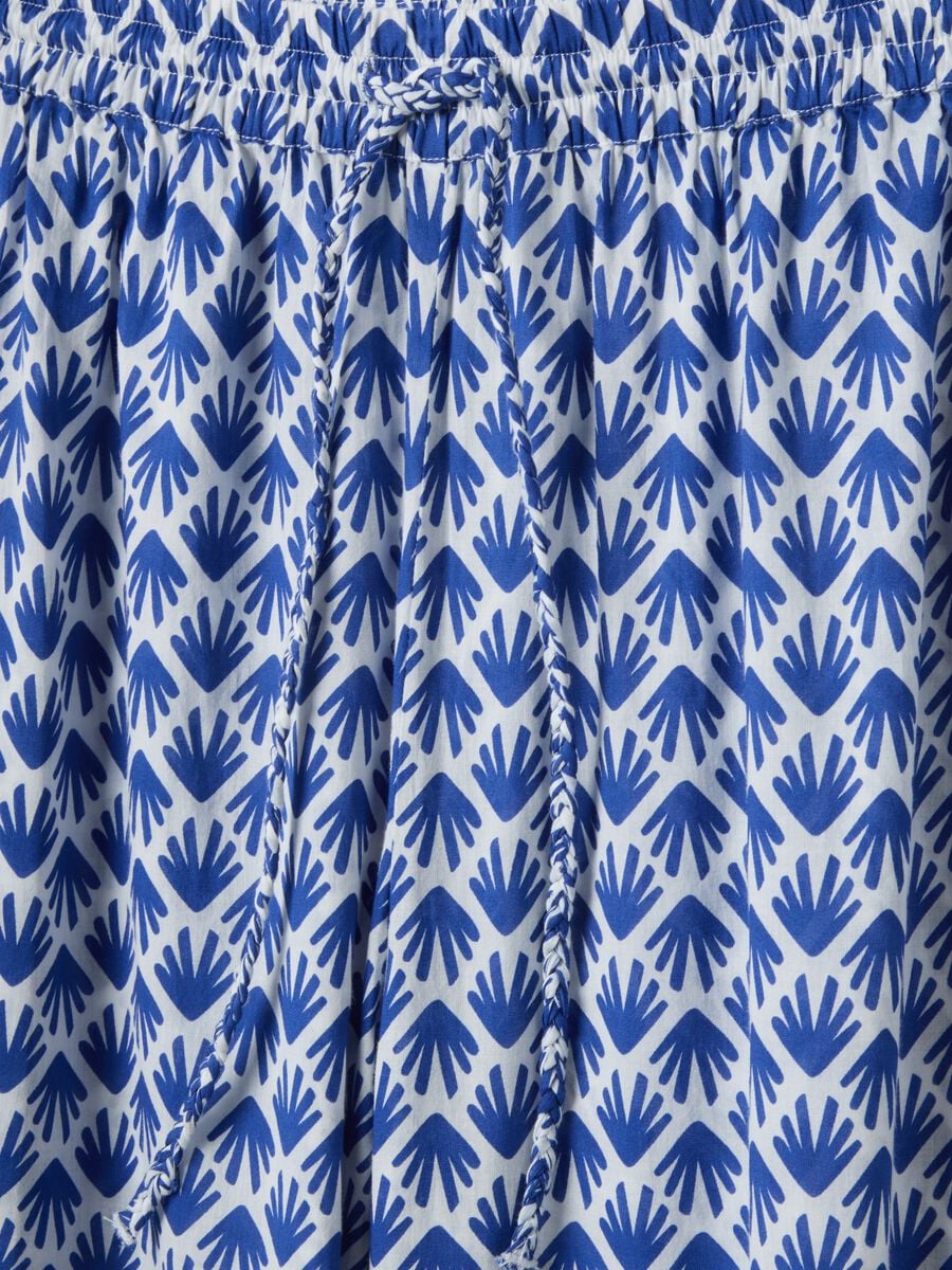 Long pure cotton multicolour floral-print trousers_5
