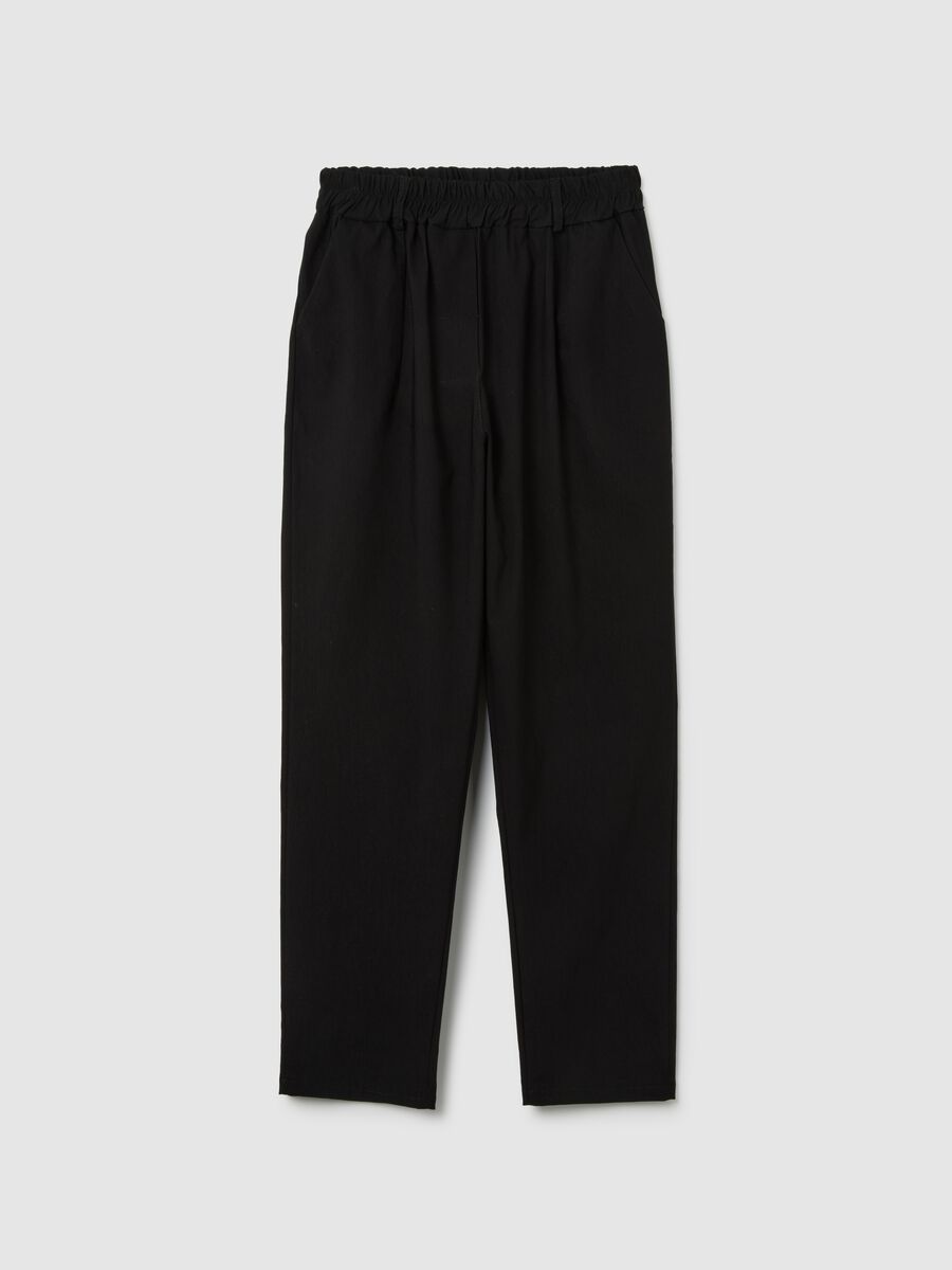 Black Regular Fit Trousers_0