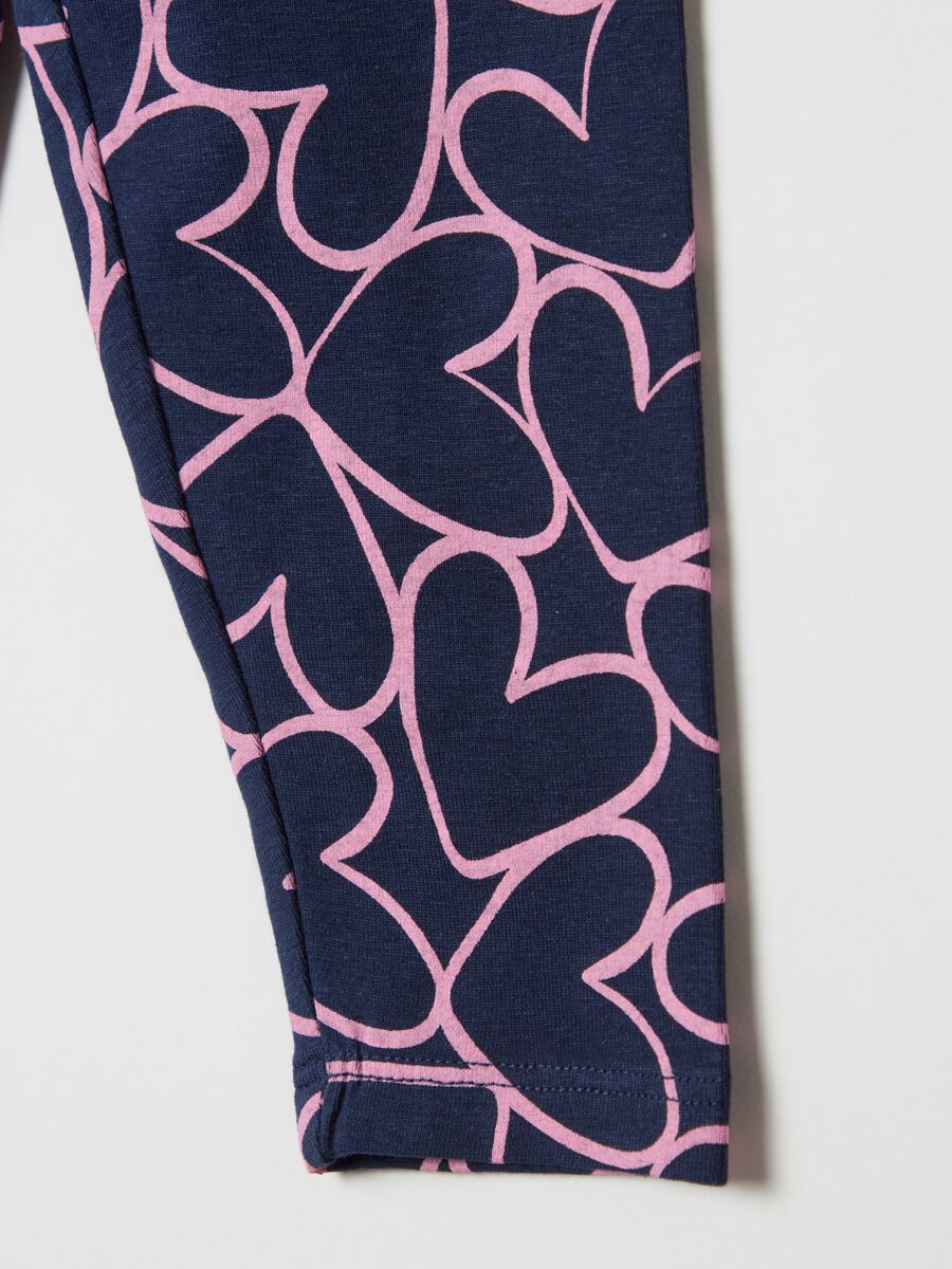 Two-pack leggings in stretch cotton with print_3
