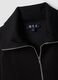 Black stretch viscose sweatshirt with roll neck, regular fit_5