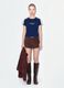 Blue pure cotton crew-neck T-shirt with New York City print_0