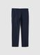 Slim fit blue stretch cotton chino trousers_0