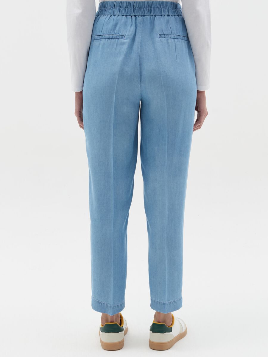 Carrot-fit denim-effect joggers_3