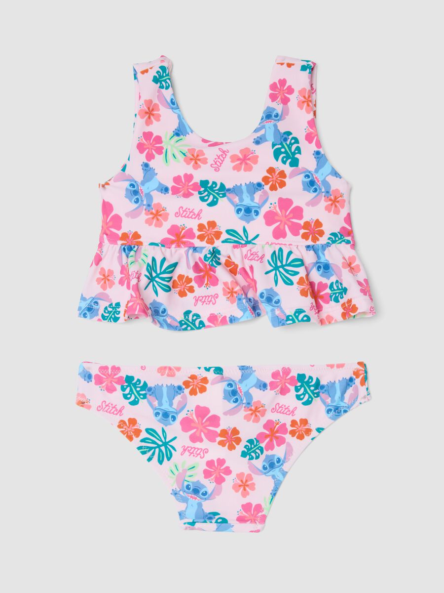 Pink stretch bikini with ruffles_1