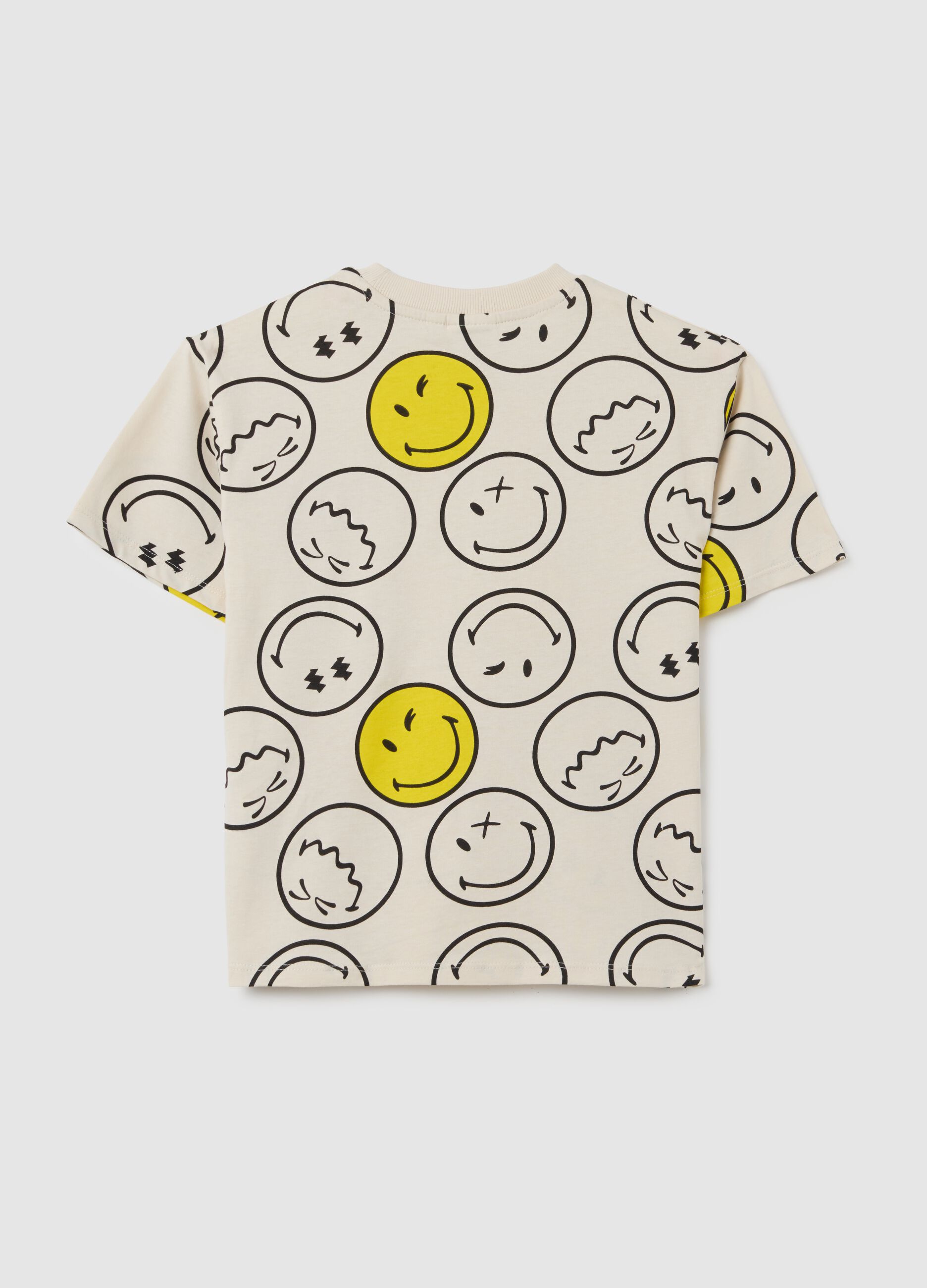 Children's multicolor pure cotton regular fit T-shirt with print