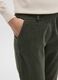 Green Stretch Cotton Regular Fit Trousers_3