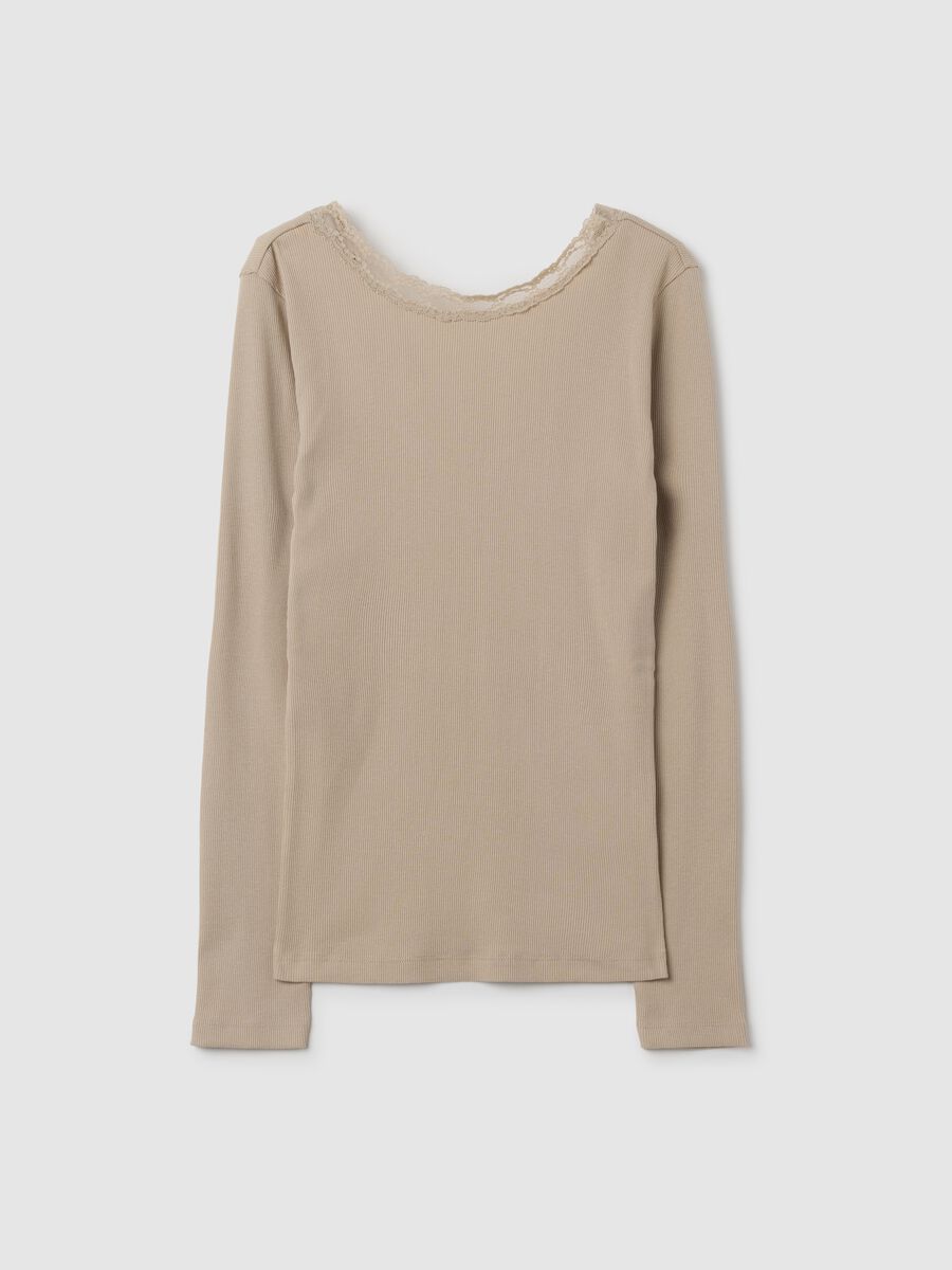 Beige pure cotton regular fit jumper_0