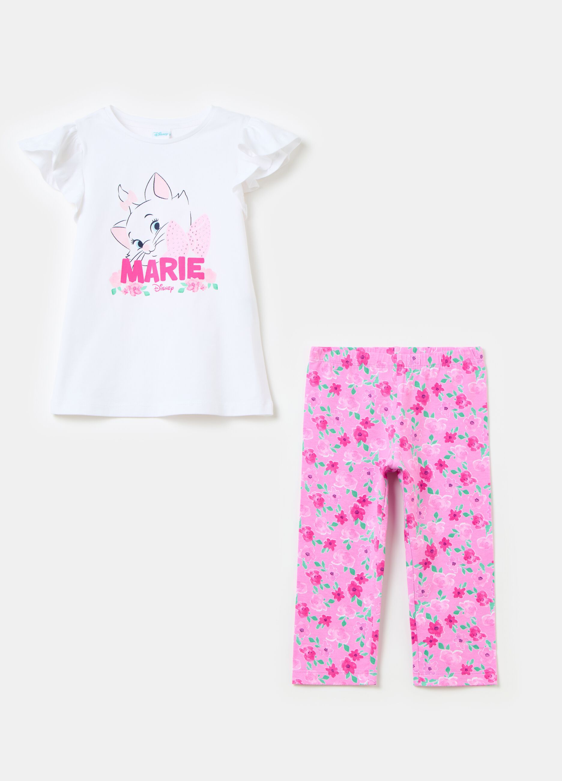 Stretch cotton jogging set with Marie print
