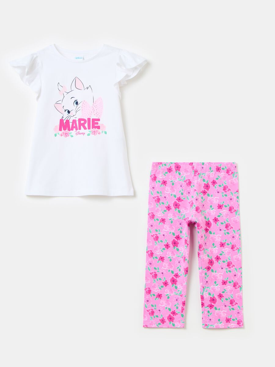 Stretch cotton jogging set with Marie print_0