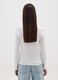 White long-sleeve regular fit pure cotton top with rhinestones_2