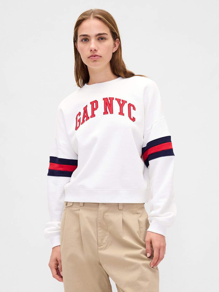 White Sweatshirt with GAP NYC Logo_0