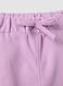 Girls' regular fit purple pure cotton shorts with bow_2