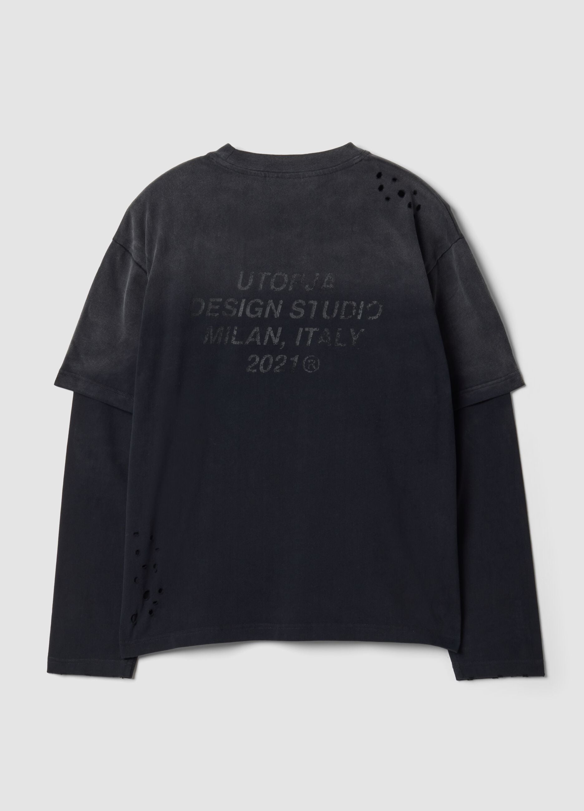Double Longsleeve Sunfaded Black