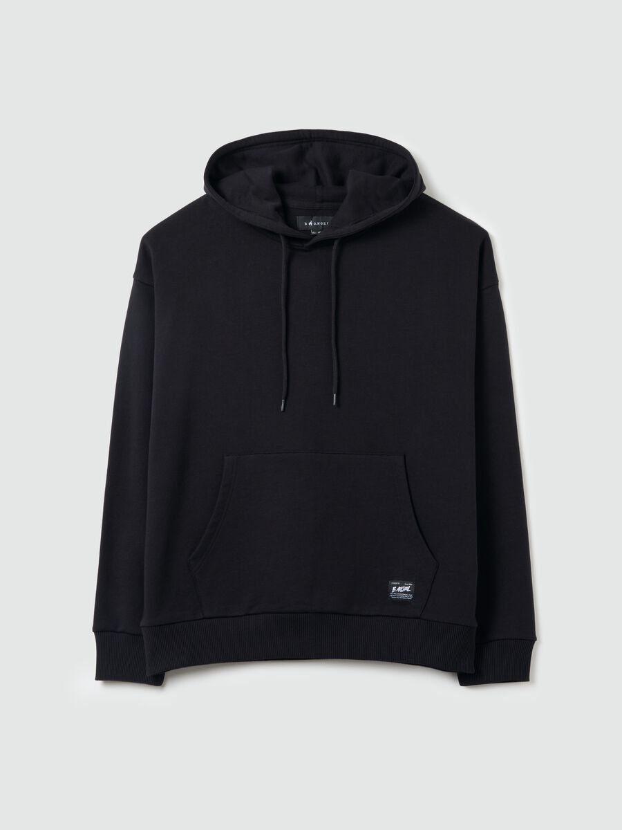 Over-fit sweatshirt in cotton with hood_4