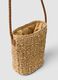 Bag in Pure Beige Paper Fabric with Shoulder Strap_0