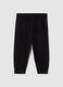 Children's black pure cotton regular fit joggers_0