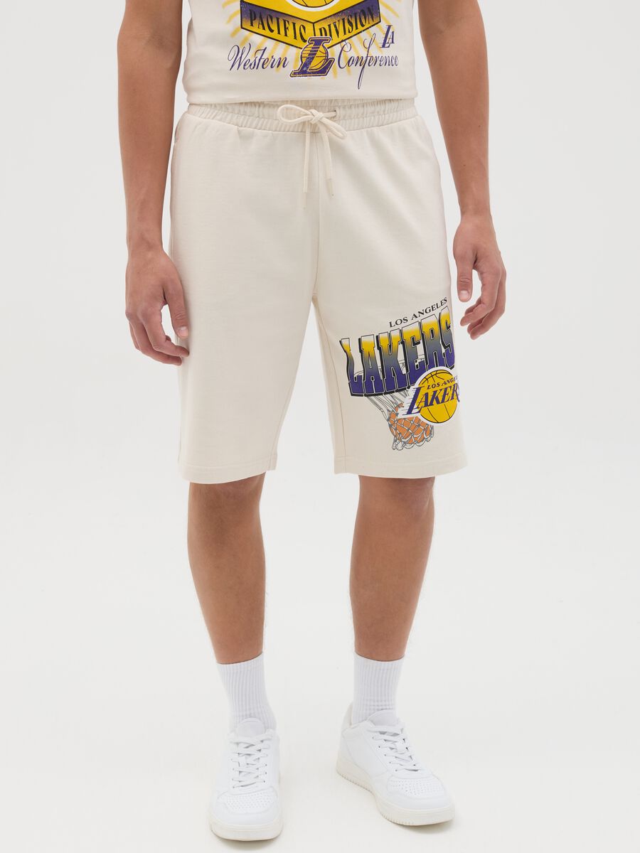 Los Angeles Lakers Men's Cotton Athletic Shorts_1