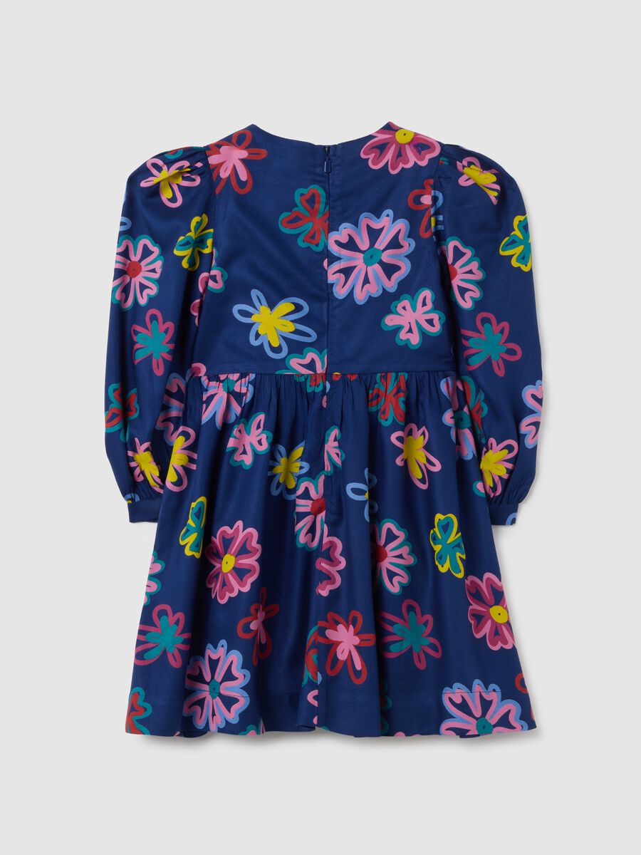Girls' dress in pure multicolour viscose regular fit_4