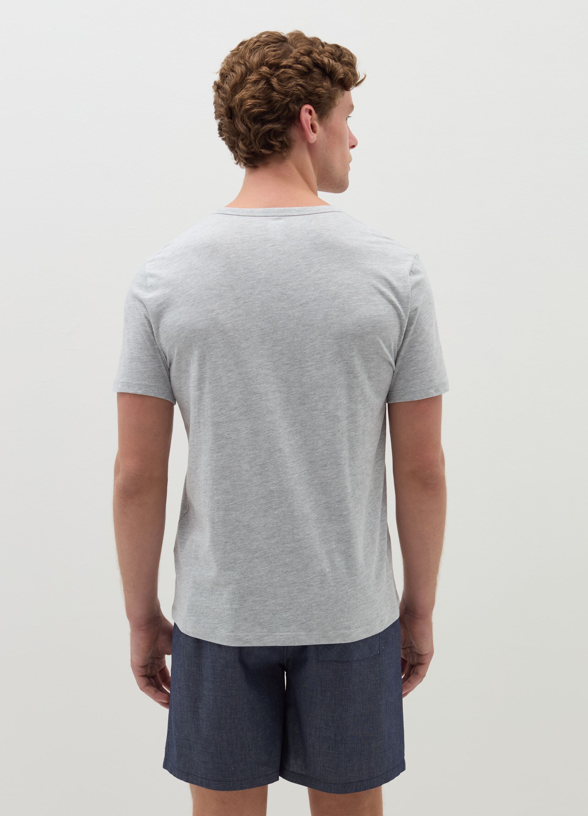 Bipack t-shirt intime in jersey scollo a V