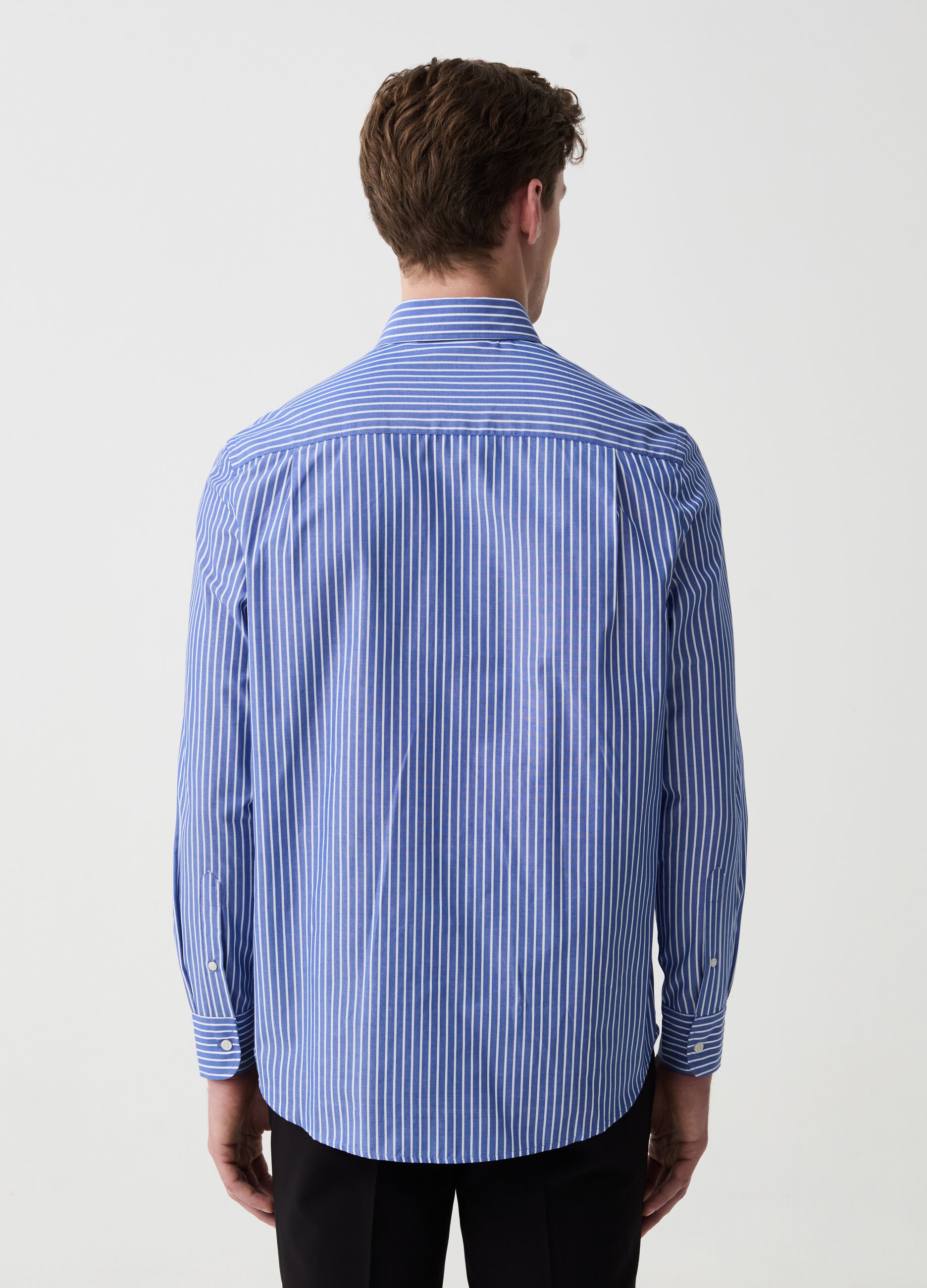 Regular-fit striped shirt with pocket
