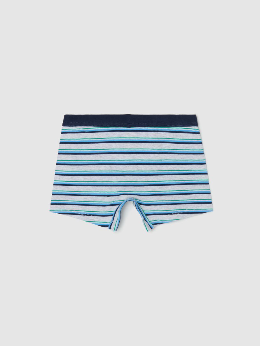 Striped midi boxer shorts in stretch cotton_1