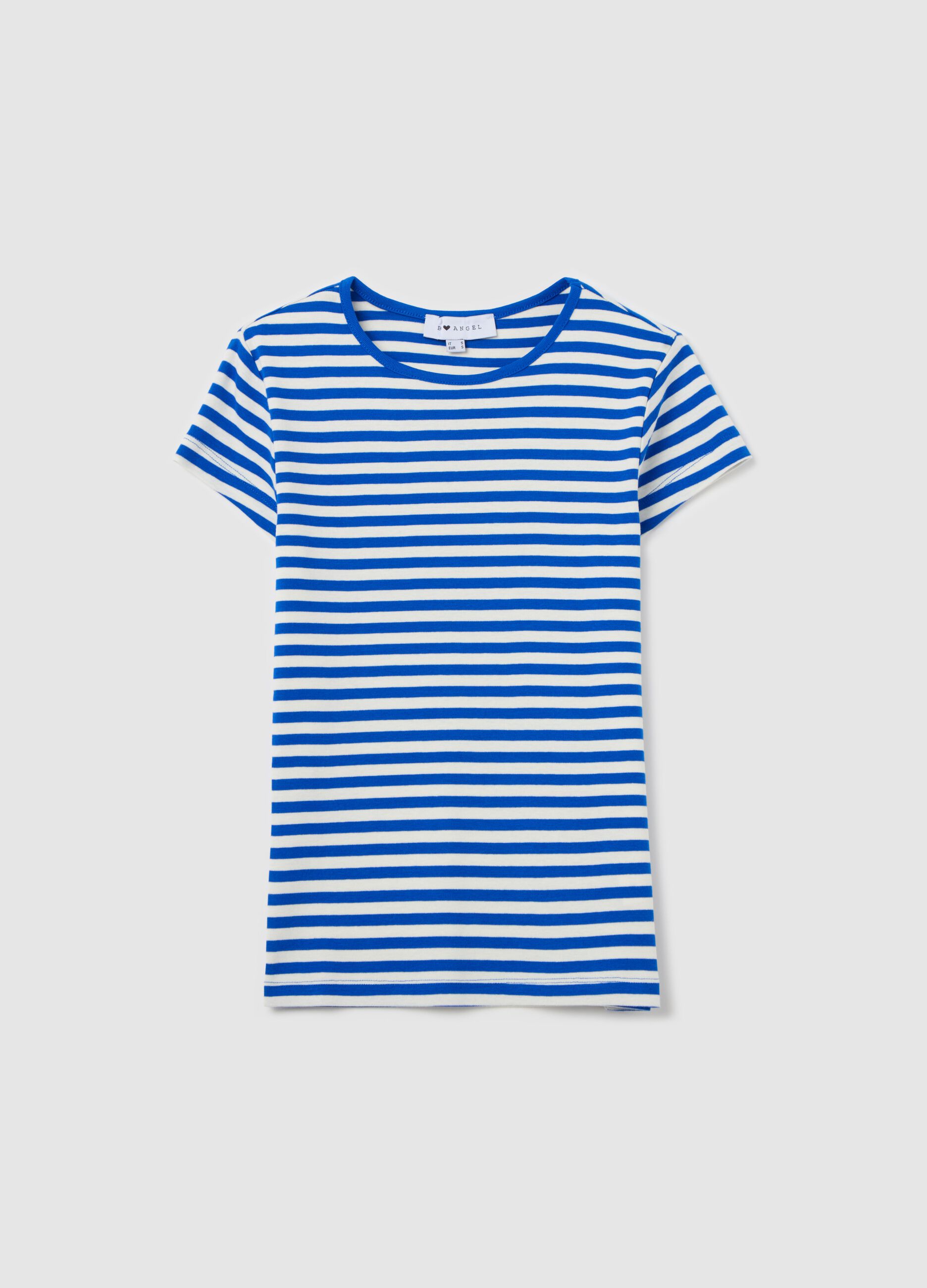 Cotton T-shirt with round neck