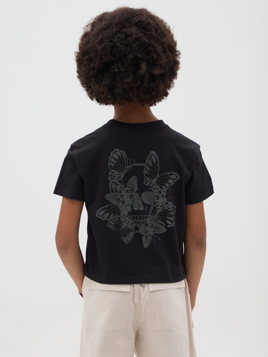 Short Black T-shirt with B.Fly Print OVS Kids_1