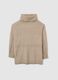 Beige regular fit jumper with high neck_4