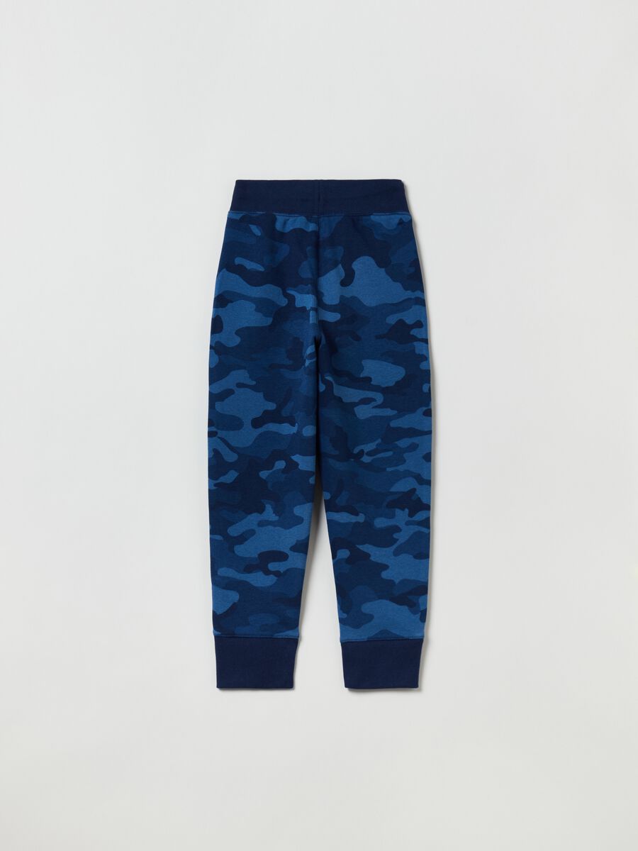 Plush camo joggers with embroidered logo_1
