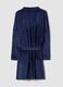 Blue stretch-fabric dressing gown with belt_2