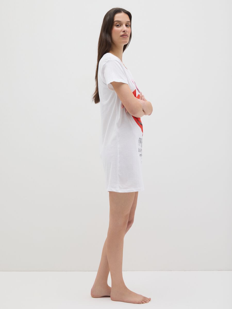 Women's dress in pure white cotton_1