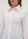 White slim fit cotton blend shirt with classic collar and buttons_3