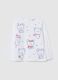 White cotton regular fit girl's top with print_0