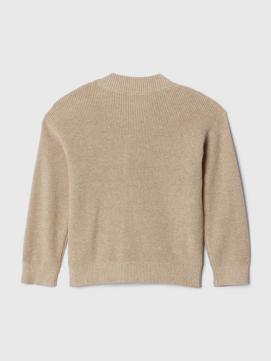 Cotton V neck cardigan_1