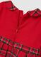 Multicolour checked wide fit dress with bow for girls_3