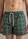 Green patterned swim shorts with elasticated waist_2