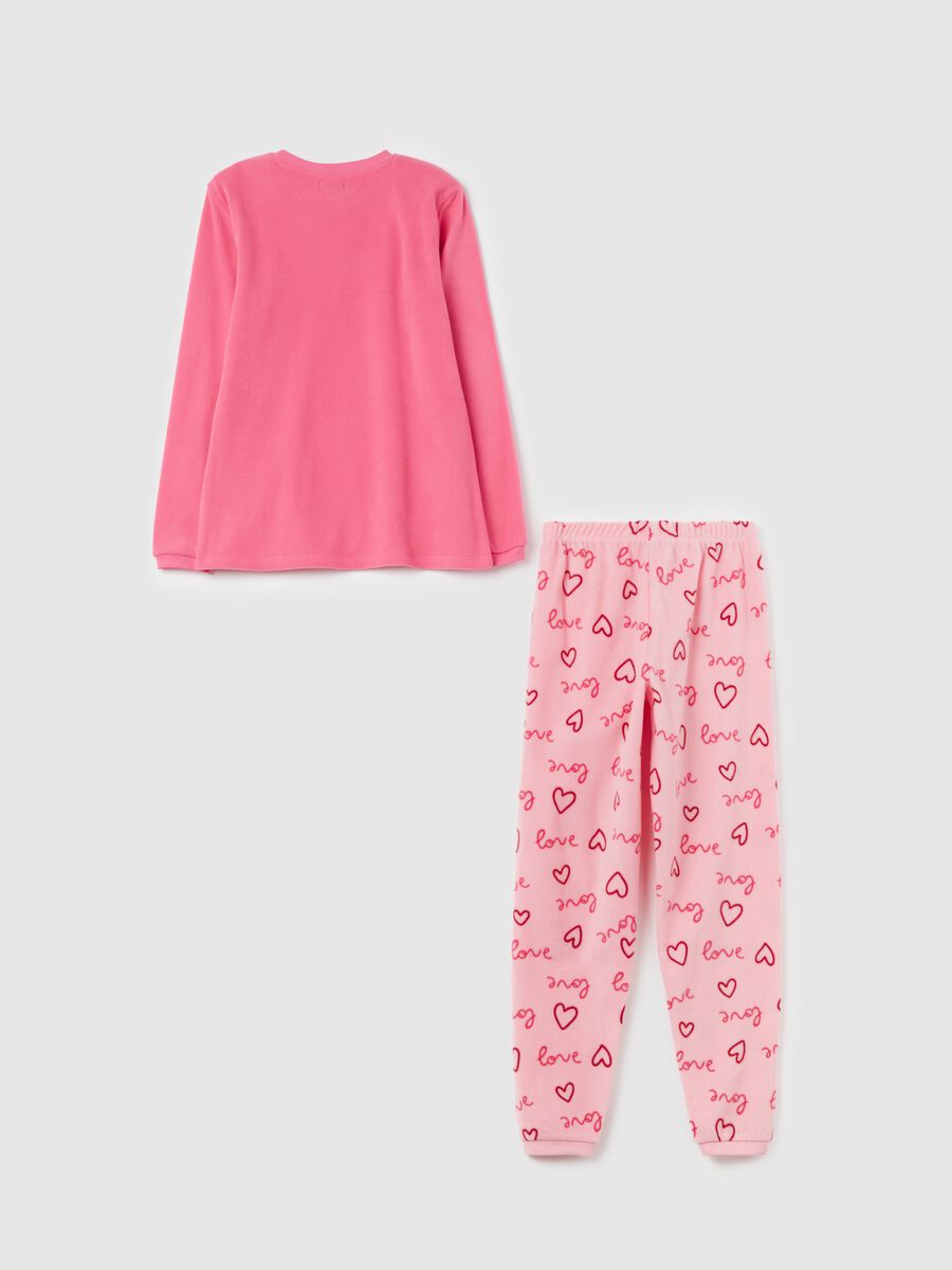 Fleece pyjamas with "Love" print_1