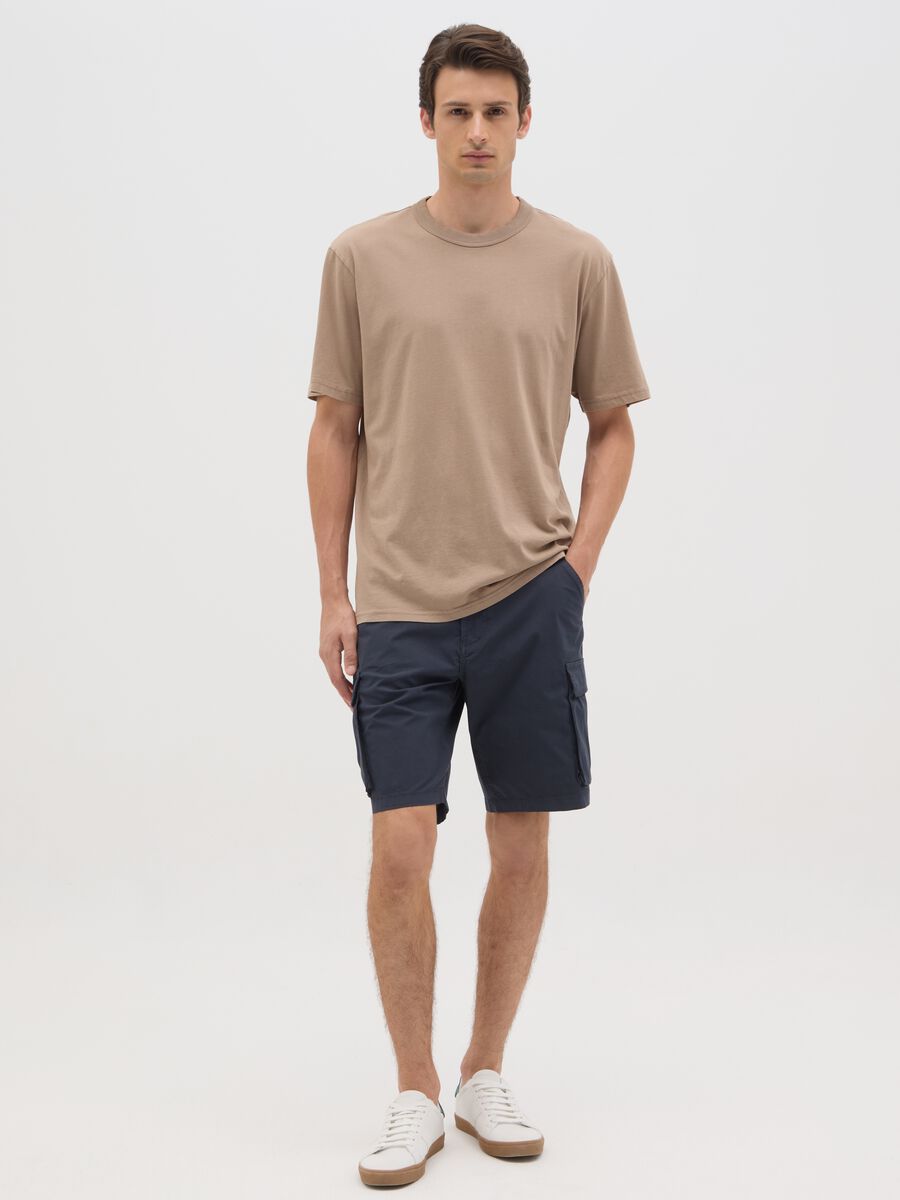 Men's Blue Cotton Regular Fit Shorts_0