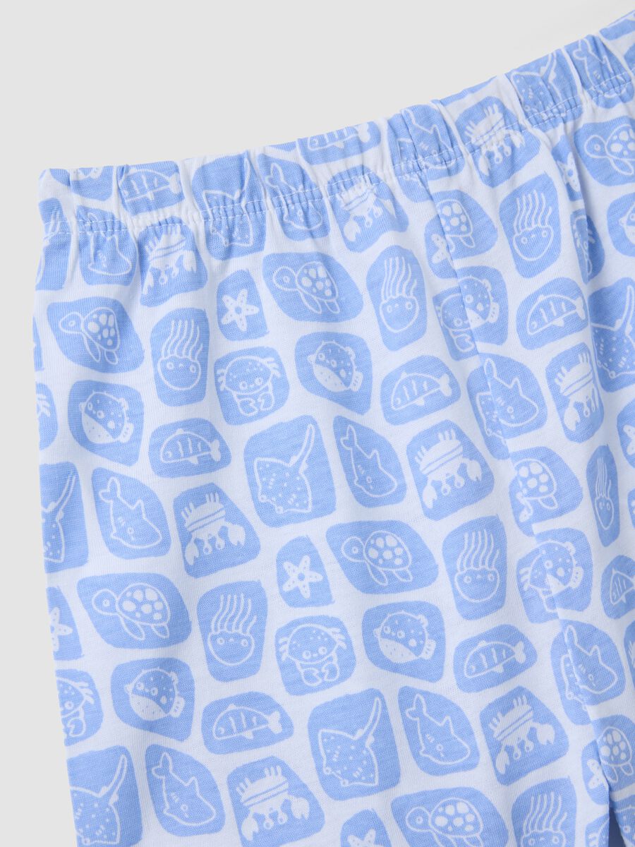 Pigiama in puro cotone multicolor da neonato regular fit con stampe_3