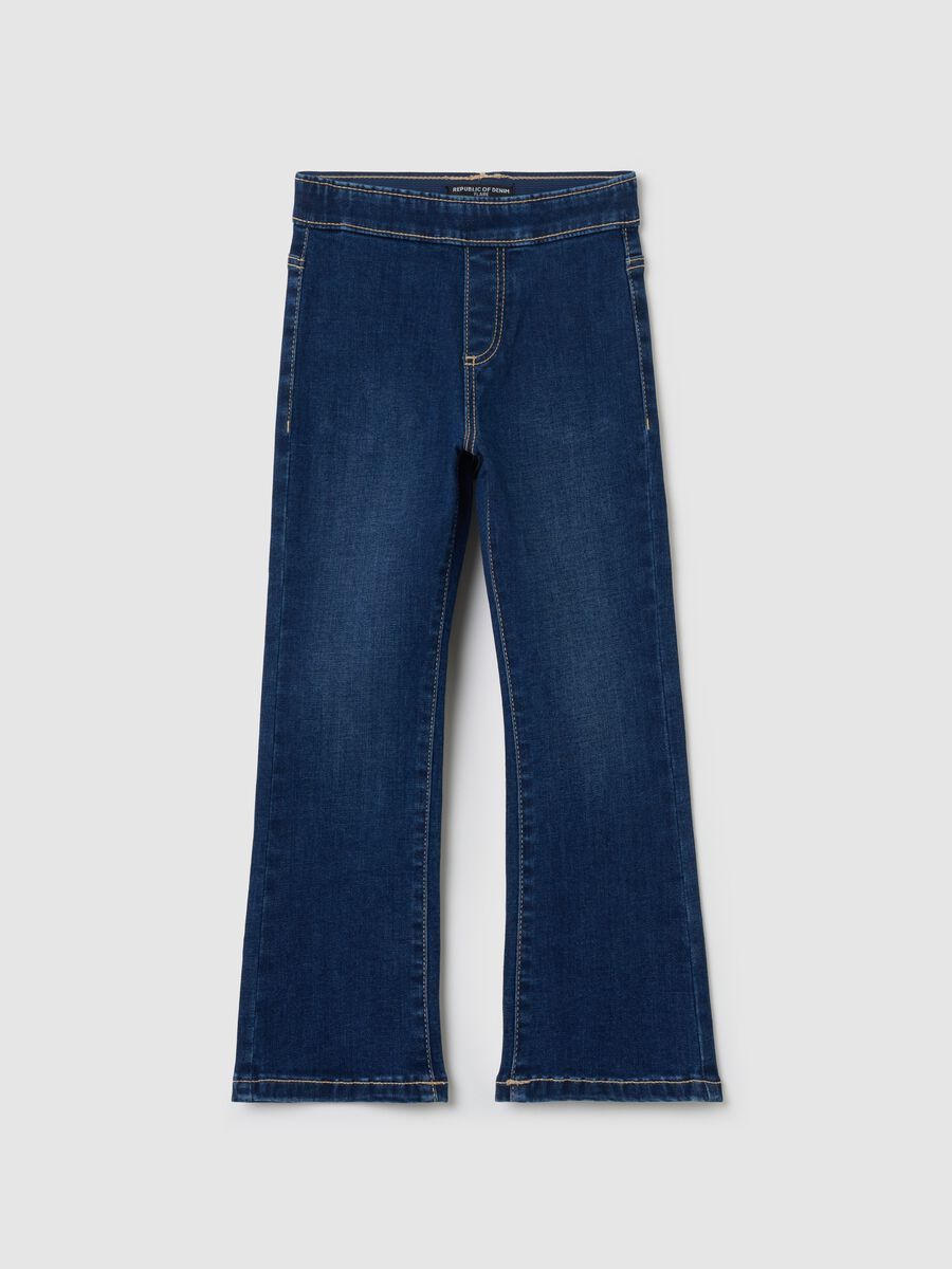 Flare-fit jeggings with pockets_0