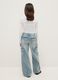 Blue denim pure cotton regular fit jeans for girls_1