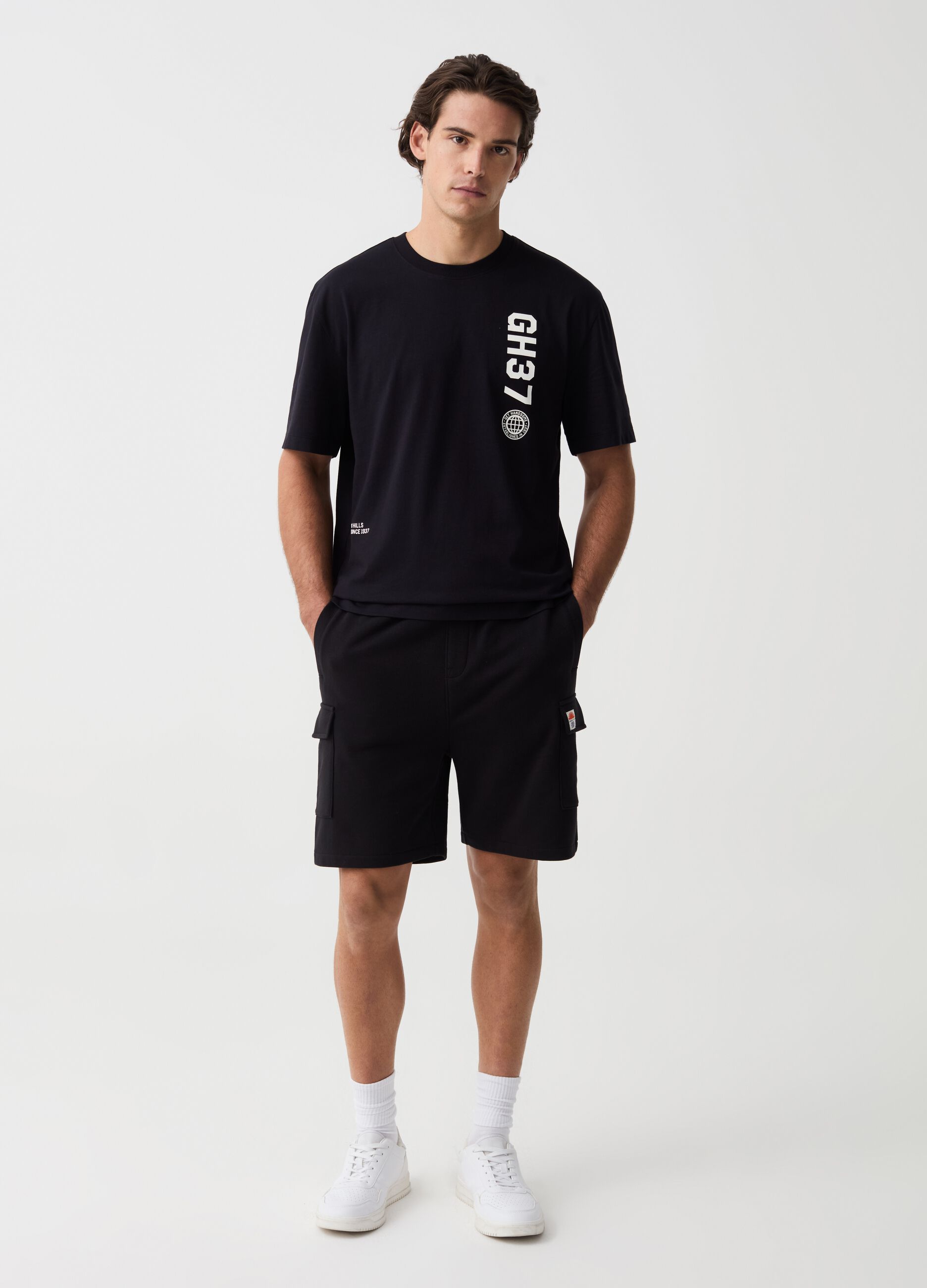Ovs Bermuda jogger cargo in felpa