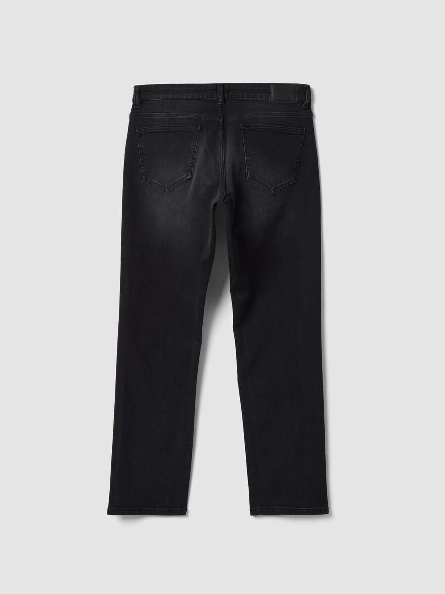 Black stretch cotton comfort-fit jeans_5