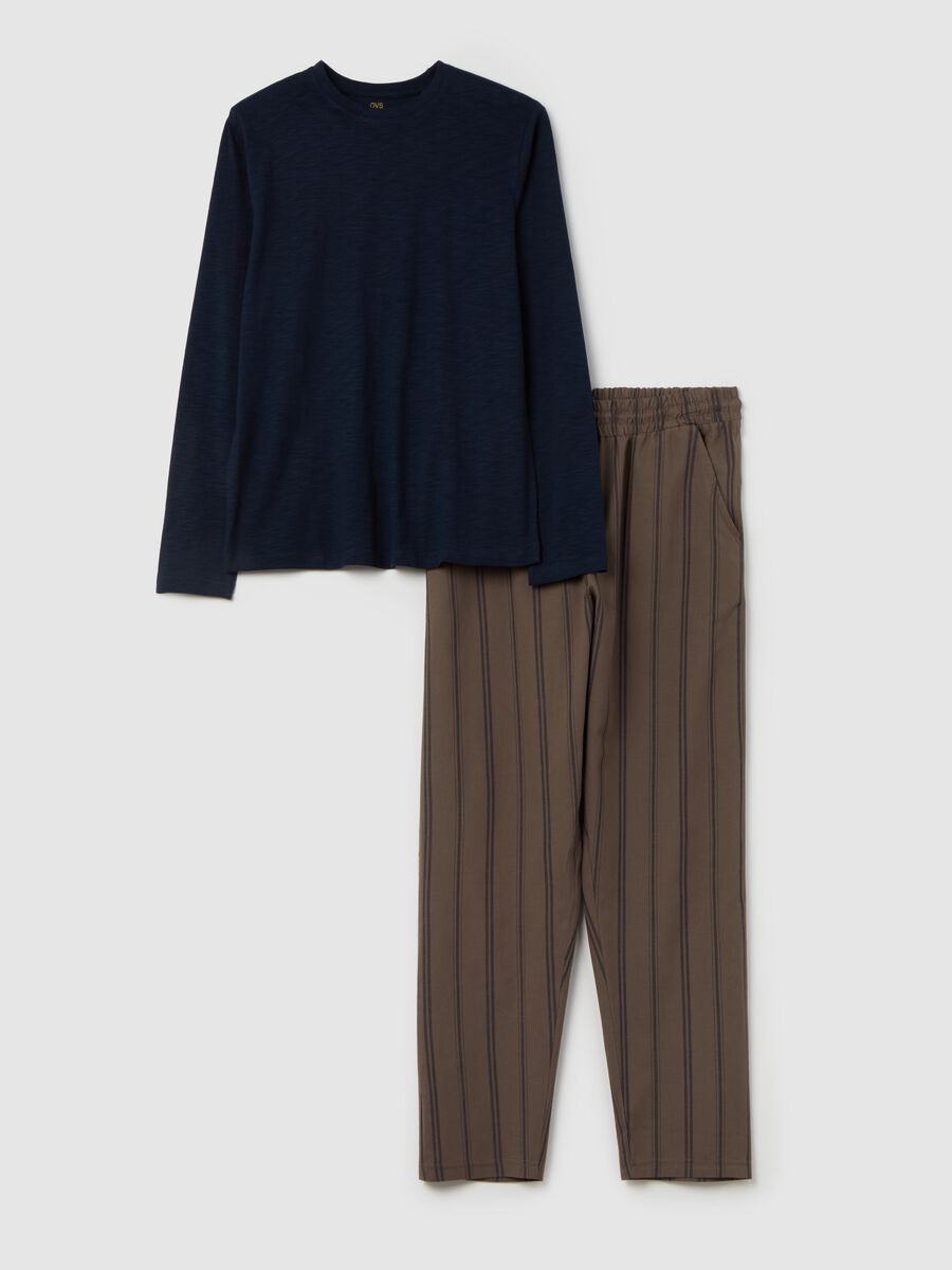 Long pyjamas with top in slub jersey_4